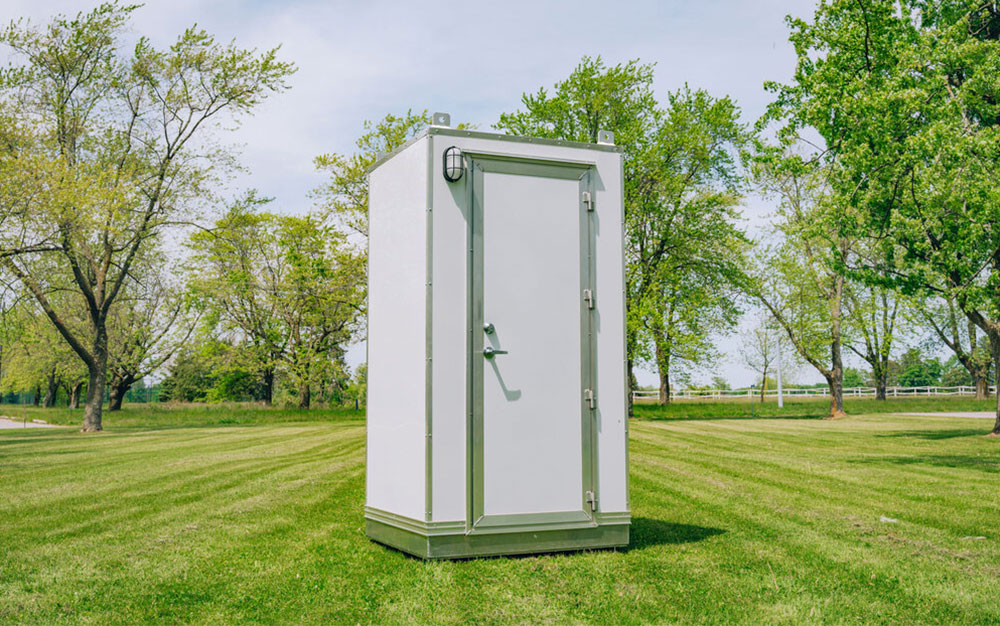 outside view of a single restroom facility